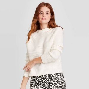 Creamy Cozy Crewneck Pullover Sweater, XXL